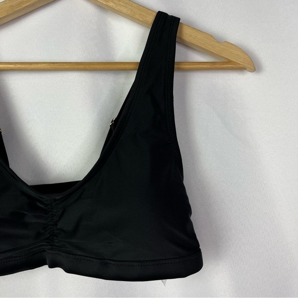 Time and Tru Black Drop Neckline Swim Bikini Top S - Picture 3 of 3